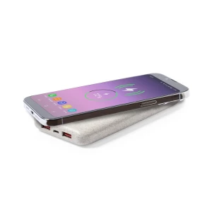 Bezprzewodowy power bank 8000 mAh ze słomy pszenicznej, ładowarka bezprzewodowa 10W (V1119-00)