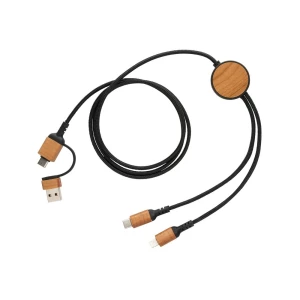 Kabel do ładowania 6 w 1 Ohio, plastik z recyklingu (P302.861)