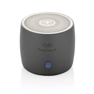 Basowy głośnik bezprzewodowy 3W Swiss Peak, aluminium z recyklingu (P331.002)
