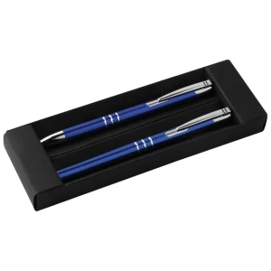 Zestaw piśmienniczy metalowy - niebieski - (GM-10761-04)