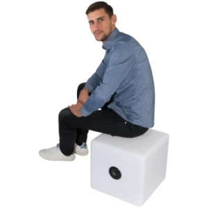 Świecący głośnik Bluetooth XXL - biały - (GM-80735-06)