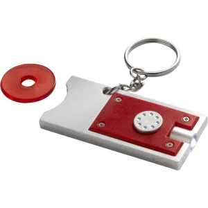 Brelok do kluczy, żeton do wózka na zakupy, lampka LED (V2452-05)
