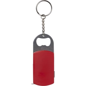 Brelok do kluczy, lampka LED, otwieracz do butelek, miara 1m (V9458-05)