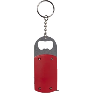 Brelok do kluczy, lampka LED, otwieracz do butelek, miara 1m (V9458-05)