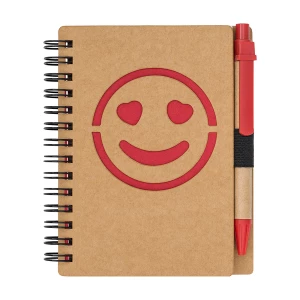Notes gładki Smile, czerwony (R64269.08)