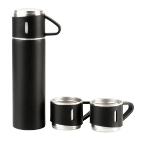 Termos z kubkami Attu 500 ml, czarny (R08217.02)