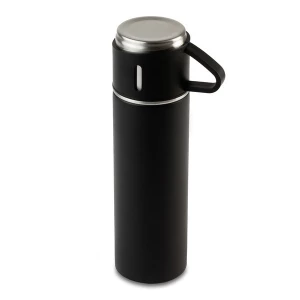 Termos z kubkami Attu 500 ml, czarny (R08217.02)