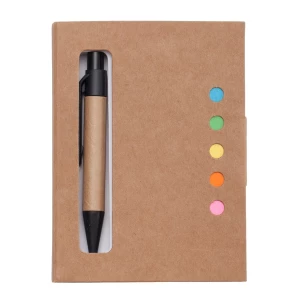 Notes 80x110/100k gładki Mini z długopisem, beżowy (R73667.13)