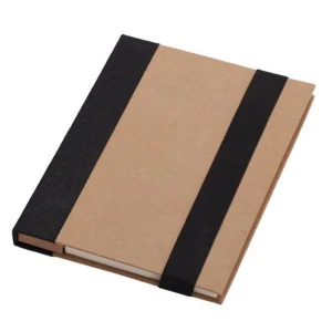 Notes memo 100x180/70k linia Kraft Paper, czarny/beżowy (R73661.02)