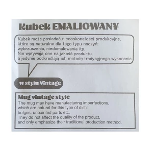 Kubek emaliowany Oldie 500 ml, biały (R08230.06)