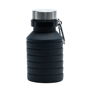 Składany bidon sportowy Makalu 550 ml, czarny (R08436.02)