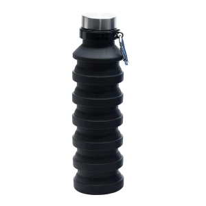 Składany bidon sportowy Makalu 550 ml, czarny (R08436.02)