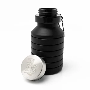 Składany bidon sportowy Makalu 550 ml, czarny (R08436.02)
