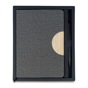 Zestaw notes z długopisem Fold, szary (R64209.21)