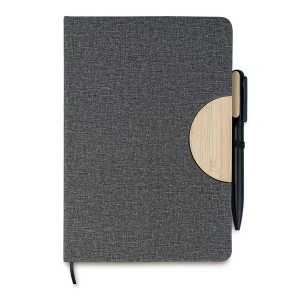 Zestaw notes z długopisem Fold, szary (R64209.21)