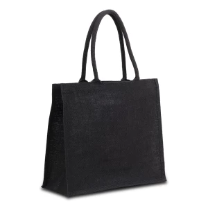 Torba na zakupy z juty Natural Shopper, czarny (R08498.02)