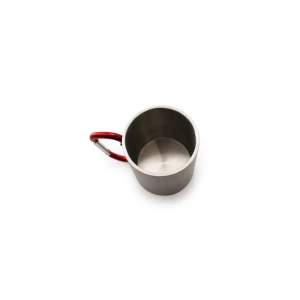 Metalowy kubek 210 ml z karabińczykiem (V8437/A-05)