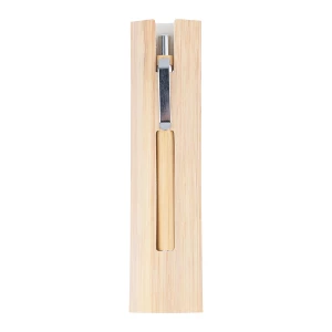 Bambusowy, wieczny długopis/ołówek w etui Lakimus, beżowy (R02315.13)