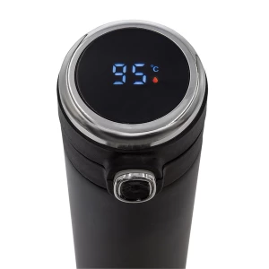Kubek próżniowy z termometrem Bounce 420ml, czarny (R08438.02)