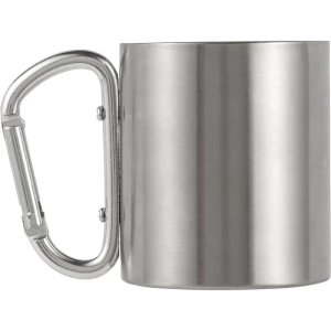 Metalowy kubek 185 ml z karabińczykiem (V0646-32)