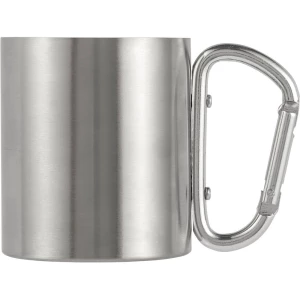Metalowy kubek 185 ml z karabińczykiem (V0646-32)