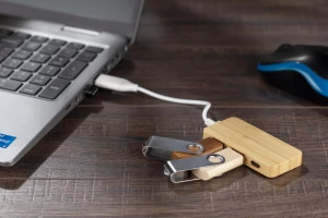 Rozdzielacz bambusowy HUB USB z wymienną wtyczką - RIVO (GA-09170-17)