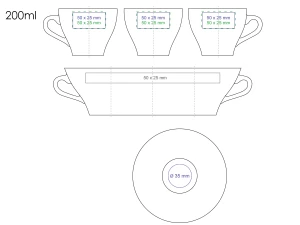 Venezia Coffee Set 200ml biały/biały (S320)