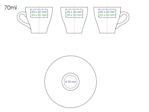 Venezia Coffee Set 70ml biały/biały (S320)