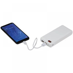 Power bank 20 000 mAh - biały - (GM-31498-06)