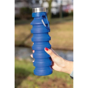 Składana butelka sportowa 550 ml z karabińczykiem (P432.625)
