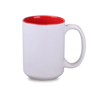 Kubek Nevada Duo 450ml biały/czerwony (M553)