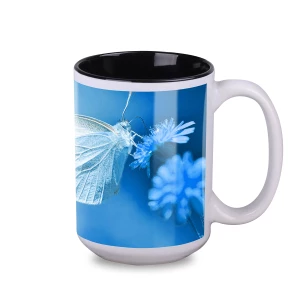 Kubek Nevada Art 450ml biały/czarny (M554)