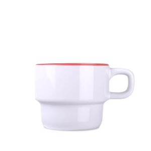 Kubek Astrid Duo 230ml biały/czerwony (M546)