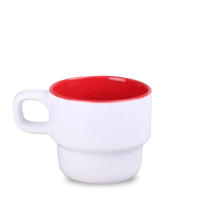 Kubek Astrid Duo 230ml biały/czerwony (M546)