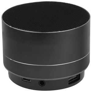 Aluminiowy głośnik Bluetooth - czarny - (GM-30899-03)