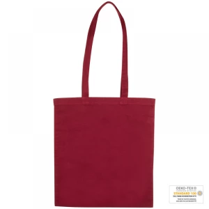 Torba bawełniana, długie uchwyty - bordowy - (GM-60880-02)