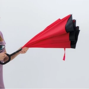 Parasol składany odwrotnie - czerwony - (GM-40476-05)