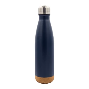 Butelka próżniowa z korkowym spodem Jowi 500 ml, granatowy (R08445.42)