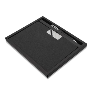 Notes z długopisem w pudełku Plata, czarny (R17018.02)