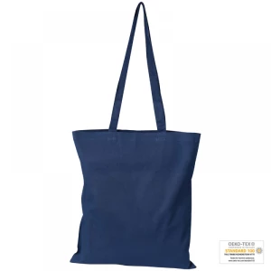 Torba bawełniana, długie uchwyty - granatowy - (GM-60880-44)