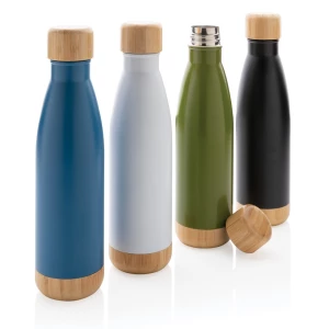Butelka termiczna 700 ml, bambusowy element (P436.793)