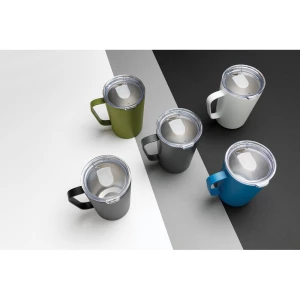 Kubek termiczny 420 ml, stal nierdzewna z recyklingu (P433.052)