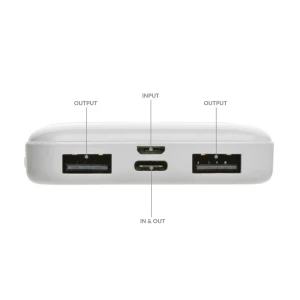 Power bank 5000 mAh, plastik z recyklingu (P322.613)