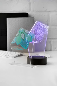 Ledify trofeum z podświetleniem LED - transparentny (AP718195-A)
