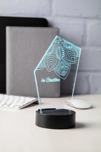 Ledify trofeum z podświetleniem LED - transparentny (AP718195-A)