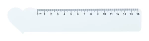 Couler 15 linijka 15cm, serce - biały (AP718345-C)