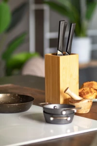 Santoku bambusowy blok na noże - naturalny (AP800471)