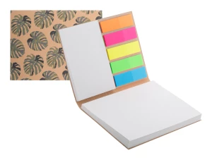 CreaStick Combo A Eco personalizowany notatnik z kartkami samoprzylepnymi - naturalny (AP716507)
