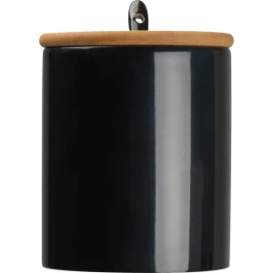 Kubek ceramiczny z łyżeczką 300 ml - czarny - (GM-82969-03)