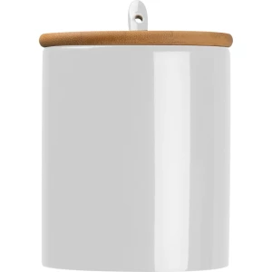 Kubek ceramiczny z łyżeczką 300 ml - biały - (GM-82969-06)